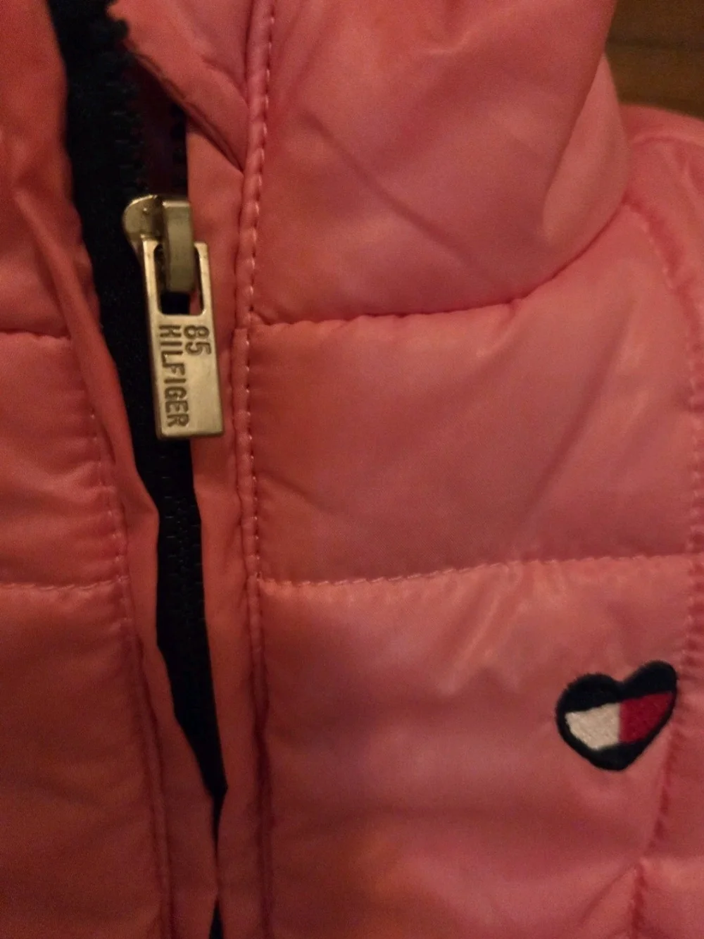 Tommy Hilfiger Coral Pink Quilted Puffer Vest